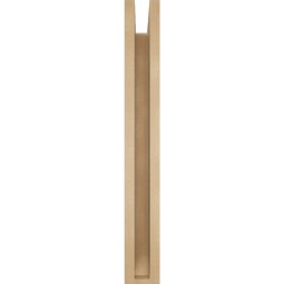 Ekena Millwork - BKTUR0352X24X28FST06RCPR - Timberthane Faux Wood Funston Style Bracket w/ Offset Brace, Slat Ends, 3 1/2"W x 24"D x 28"H, Primed Tan