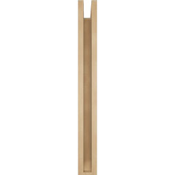 Ekena Millwork - BKTUR0352X24X32FST06RCPR - Timberthane Faux Wood Funston Style Bracket w/ Offset Brace, Slat Ends, 3 1/2"W x 24"D x 32"H, Primed Tan