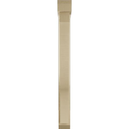 Ekena Millwork - BKTUR0352X24X36FST06RCPR - Timberthane Faux Wood Funston Style Bracket w/ Offset Brace, Slat Ends, 3 1/2"W x 24"D x 36"H, Primed Tan