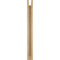 Ekena Millwork - BKTUR0352X24X36FST06RCPR - Timberthane Faux Wood Funston Style Bracket w/ Offset Brace, Slat Ends, 3 1/2"W x 24"D x 36"H, Primed Tan