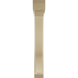 Ekena Millwork - BKTUR0352X26X26FST06RCPR - Timberthane Faux Wood Funston Style Bracket w/ Offset Brace, Slat Ends, 3 1/2"W x 26"D x 26"H, Primed Tan