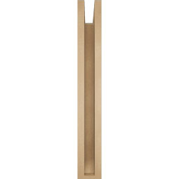 Ekena Millwork - BKTUR0352X26X26FST06RCPR - Timberthane Faux Wood Funston Style Bracket w/ Offset Brace, Slat Ends, 3 1/2"W x 26"D x 26"H, Primed Tan