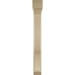 Ekena Millwork - BKTUR0352X26X30FST06RCPR - Timberthane Faux Wood Funston Style Bracket w/ Offset Brace, Slat Ends, 3 1/2"W x 26"D x 30"H, Primed Tan