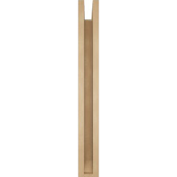 Ekena Millwork - BKTUR0352X26X30FST06RCPR - Timberthane Faux Wood Funston Style Bracket w/ Offset Brace, Slat Ends, 3 1/2"W x 26"D x 30"H, Primed Tan