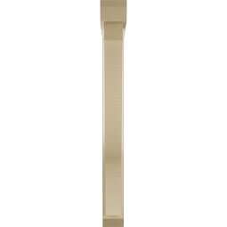 Ekena Millwork - BKTUR0352X26X34FST06RCPR - Timberthane Faux Wood Funston Style Bracket w/ Offset Brace, Slat Ends, 3 1/2"W x 26"D x 34"H, Primed Tan