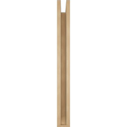 Ekena Millwork - BKTUR0352X26X34FST06RCPR - Timberthane Faux Wood Funston Style Bracket w/ Offset Brace, Slat Ends, 3 1/2"W x 26"D x 34"H, Primed Tan