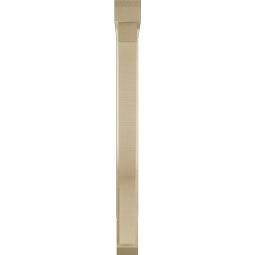 Ekena Millwork - BKTUR0352X26X38FST06RCPR - Timberthane Faux Wood Funston Style Bracket w/ Offset Brace, Slat Ends, 3 1/2"W x 26"D x 38"H, Primed Tan