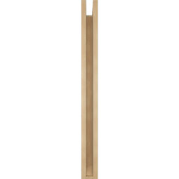 Ekena Millwork - BKTUR0352X26X38FST06RCPR - Timberthane Faux Wood Funston Style Bracket w/ Offset Brace, Slat Ends, 3 1/2"W x 26"D x 38"H, Primed Tan