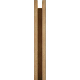 Ekena Millwork - BKTUR0352X28X28FST06RCPR - Timberthane Faux Wood Funston Style Bracket w/ Offset Brace, Slat Ends, 3 1/2"W x 28"D x 28"H, Primed Tan