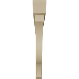 Ekena Millwork - BKTUR0352X28X28FST06RCPR - Timberthane Faux Wood Funston Style Bracket w/ Offset Brace, Slat Ends, 3 1/2"W x 28"D x 28"H, Primed Tan