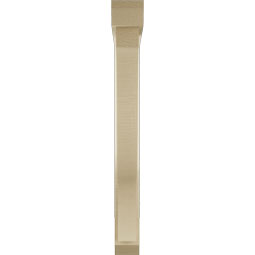 Ekena Millwork - BKTUR0352X28X32FST06RCPR - Timberthane Faux Wood Funston Style Bracket w/ Offset Brace, Slat Ends, 3 1/2"W x 28"D x 32"H, Primed Tan