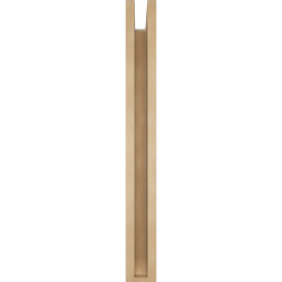 Ekena Millwork - BKTUR0352X28X32FST06RCPR - Timberthane Faux Wood Funston Style Bracket w/ Offset Brace, Slat Ends, 3 1/2"W x 28"D x 32"H, Primed Tan