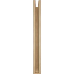 Ekena Millwork - BKTUR0352X28X36FST06RCPR - Timberthane Faux Wood Funston Style Bracket w/ Offset Brace, Slat Ends, 3 1/2"W x 28"D x 36"H, Primed Tan