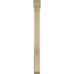 Ekena Millwork - BKTUR0352X28X40FST06RCPR - Timberthane Faux Wood Funston Style Bracket w/ Offset Brace, Slat Ends, 3 1/2"W x 28"D x 40"H, Primed Tan