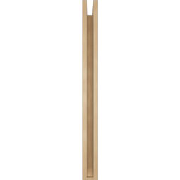 Ekena Millwork - BKTUR0352X28X40FST06RCPR - Timberthane Faux Wood Funston Style Bracket w/ Offset Brace, Slat Ends, 3 1/2"W x 28"D x 40"H, Primed Tan