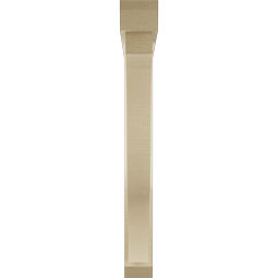 Ekena Millwork - BKTUR0352X30X30FST06RCPR - Timberthane Faux Wood Funston Style Bracket w/ Offset Brace, Slat Ends, 3 1/2"W x 30"D x 30"H, Primed Tan