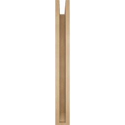 Ekena Millwork - BKTUR0352X30X30FST06RCPR - Timberthane Faux Wood Funston Style Bracket w/ Offset Brace, Slat Ends, 3 1/2"W x 30"D x 30"H, Primed Tan