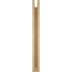 Ekena Millwork - BKTUR0352X30X34FST06RCPR - Timberthane Faux Wood Funston Style Bracket w/ Offset Brace, Slat Ends, 3 1/2"W x 30"D x 34"H, Primed Tan