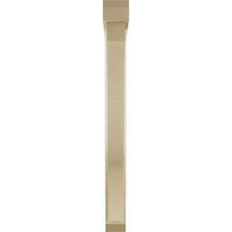 Ekena Millwork - BKTUR0352X30X36FST06RCPR - Timberthane Faux Wood Funston Style Bracket w/ Offset Brace, Slat Ends, 3 1/2"W x 30"D x 36"H, Primed Tan