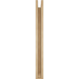 Ekena Millwork - BKTUR0352X30X36FST06RCPR - Timberthane Faux Wood Funston Style Bracket w/ Offset Brace, Slat Ends, 3 1/2"W x 30"D x 36"H, Primed Tan