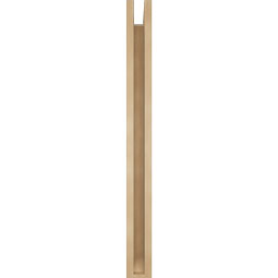 Ekena Millwork - BKTUR0352X30X38FST06RCPR - Timberthane Faux Wood Funston Style Bracket w/ Offset Brace, Slat Ends, 3 1/2"W x 30"D x 38"H, Primed Tan
