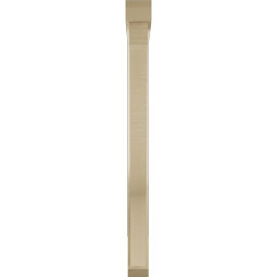 Ekena Millwork - BKTUR0352X30X42FST06RCPR - Timberthane Faux Wood Funston Style Bracket w/ Offset Brace, Slat Ends, 3 1/2"W x 30"D x 42"H, Primed Tan