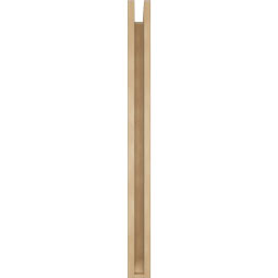 Ekena Millwork - BKTUR0352X30X42FST06RCPR - Timberthane Faux Wood Funston Style Bracket w/ Offset Brace, Slat Ends, 3 1/2"W x 30"D x 42"H, Primed Tan