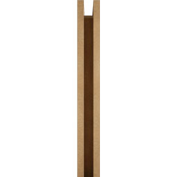 Ekena Millwork - BKTUR0352X32X32FST06RCPR - Timberthane Faux Wood Funston Style Bracket w/ Offset Brace, Slat Ends, 3 1/2"W x 32"D x 32"H, Primed Tan