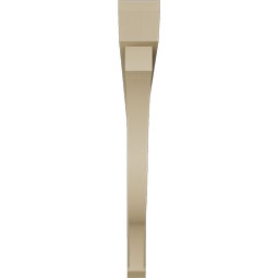 Ekena Millwork - BKTUR0352X32X32FST06RCPR - Timberthane Faux Wood Funston Style Bracket w/ Offset Brace, Slat Ends, 3 1/2"W x 32"D x 32"H, Primed Tan
