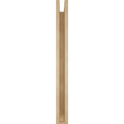 Ekena Millwork - BKTUR0352X32X36FST06RCPR - Timberthane Faux Wood Funston Style Bracket w/ Offset Brace, Slat Ends, 3 1/2"W x 32"D x 36"H, Primed Tan