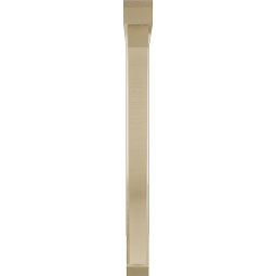 Ekena Millwork - BKTUR0352X32X38FST06RCPR - Timberthane Faux Wood Funston Style Bracket w/ Offset Brace, Slat Ends, 3 1/2"W x 32"D x 38"H, Primed Tan