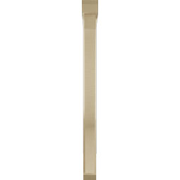 Ekena Millwork - BKTUR0352X32X44FST06RCPR - Timberthane Faux Wood Funston Style Bracket w/ Offset Brace, Slat Ends, 3 1/2"W x 32"D x 44"H, Primed Tan