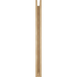 Ekena Millwork - BKTUR0352X32X44FST06RCPR - Timberthane Faux Wood Funston Style Bracket w/ Offset Brace, Slat Ends, 3 1/2"W x 32"D x 44"H, Primed Tan