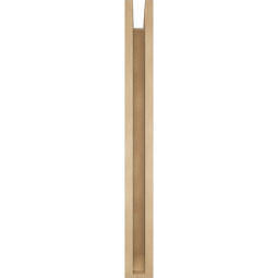 Ekena Millwork - BKTUR0352X34X34FST06RCPR - Timberthane Faux Wood Funston Style Bracket w/ Offset Brace, Slat Ends, 3 1/2"W x 34"D x 34"H, Primed Tan