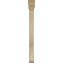 Ekena Millwork - BKTUR0352X34X38FST06RCPR - Timberthane Faux Wood Funston Style Bracket w/ Offset Brace, Slat Ends, 3 1/2"W x 34"D x 38"H, Primed Tan