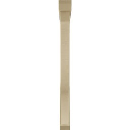 Ekena Millwork - BKTUR0352X34X40FST06RCPR - Timberthane Faux Wood Funston Style Bracket w/ Offset Brace, Slat Ends, 3 1/2"W x 34"D x 40"H, Primed Tan