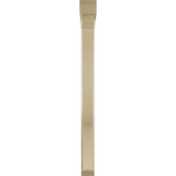 Ekena Millwork - BKTUR0352X34X42FST06RCPR - Timberthane Faux Wood Funston Style Bracket w/ Offset Brace, Slat Ends, 3 1/2"W x 34"D x 42"H, Primed Tan