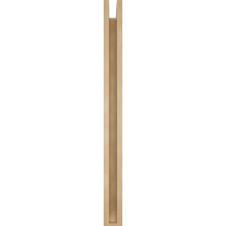 Ekena Millwork - BKTUR0352X34X42FST06RCPR - Timberthane Faux Wood Funston Style Bracket w/ Offset Brace, Slat Ends, 3 1/2"W x 34"D x 42"H, Primed Tan