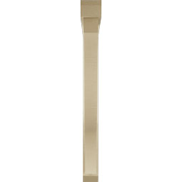Ekena Millwork - BKTUR0352X36X36FST06RCPR - Timberthane Faux Wood Funston Style Bracket w/ Offset Brace, Slat Ends, 3 1/2"W x 36"D x 36"H, Primed Tan