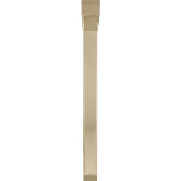 Ekena Millwork - BKTUR0352X36X40FST06RCPR - Timberthane Faux Wood Funston Style Bracket w/ Offset Brace, Slat Ends, 3 1/2"W x 36"D x 40"H, Primed Tan
