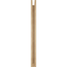 Ekena Millwork - BKTUR0352X36X44FST06RCPR - Timberthane Faux Wood Funston Style Bracket w/ Offset Brace, Slat Ends, 3 1/2"W x 36"D x 44"H, Primed Tan