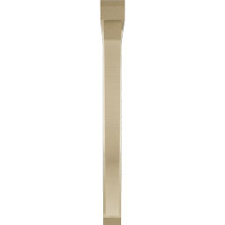 Ekena Millwork - BKTUR0352X38X38FST06RCPR - Timberthane Faux Wood Funston Style Bracket w/ Offset Brace, Slat Ends, 3 1/2"W x 38"D x 38"H, Primed Tan
