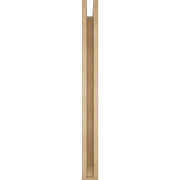 Ekena Millwork - BKTUR0352X38X38FST06RCPR - Timberthane Faux Wood Funston Style Bracket w/ Offset Brace, Slat Ends, 3 1/2"W x 38"D x 38"H, Primed Tan