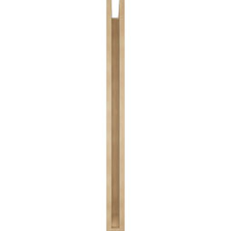 Ekena Millwork - BKTUR0352X38X44FST06RCPR - Timberthane Faux Wood Funston Style Bracket w/ Offset Brace, Slat Ends, 3 1/2"W x 38"D x 44"H, Primed Tan