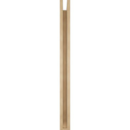 Ekena Millwork - BKTUR0352X40X44FST06RCPR - Timberthane Faux Wood Funston Style Bracket w/ Offset Brace, Slat Ends, 3 1/2"W x 40"D x 44"H, Primed Tan