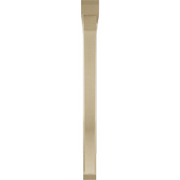Ekena Millwork - BKTUR0352X42X42FST06RCPR - Timberthane Faux Wood Funston Style Bracket w/ Offset Brace, Slat Ends, 3 1/2"W x 42"D x 42"H, Primed Tan