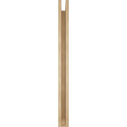Ekena Millwork - BKTUR0352X42X42FST06RCPR - Timberthane Faux Wood Funston Style Bracket w/ Offset Brace, Slat Ends, 3 1/2"W x 42"D x 42"H, Primed Tan