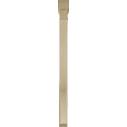 Ekena Millwork - BKTUR0352X42X48FST06RCPR - Timberthane Faux Wood Funston Style Bracket w/ Offset Brace, Slat Ends, 3 1/2"W x 42"D x 48"H, Primed Tan