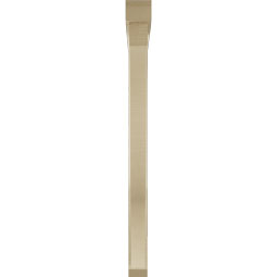 Ekena Millwork - BKTUR0352X44X44FST06RCPR - Timberthane Faux Wood Funston Style Bracket w/ Offset Brace, Slat Ends, 3 1/2"W x 44"D x 44"H, Primed Tan