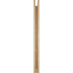 Ekena Millwork - BKTUR0352X44X44FST06RCPR - Timberthane Faux Wood Funston Style Bracket w/ Offset Brace, Slat Ends, 3 1/2"W x 44"D x 44"H, Primed Tan